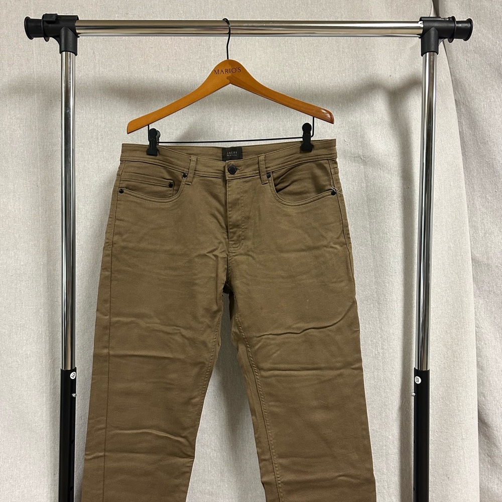 Jachs Tan Slim Jeans Versatile Cotton Twill 34/34